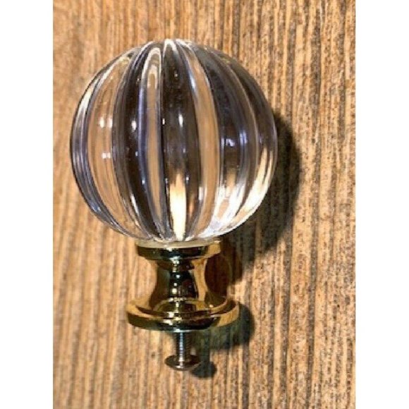 One (1) Large Solid Clear Crystal Cabinet Knob 1 3/4" wide One (1) 0170-01045C - Picture 4 of 7